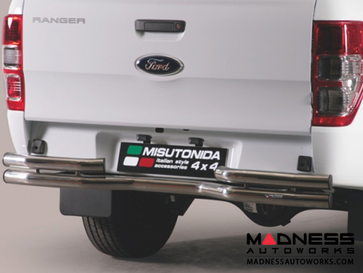 Ford Ranger Double Bended Rear Bumper Protector - 63mm